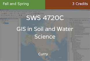 SWS4720C, GIS in Soil and Water Science, Curry, Fall, 3 credits