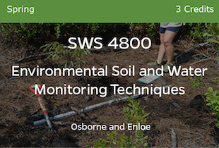 SWS4800 Osborne Enloe Environmental Soil Water Monitoring Techniques Spring 3 credits