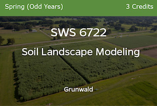 SWS6722 Soil Landscape Modeling - Grunwald - Spring of Odd Years - 3 credits