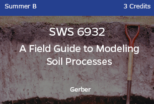 SWS6932 Gerber Field Guide to Modeling Soil Processes 3 credits