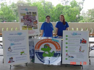 The Clean Water Campaign hosts an Earth Day information table at the Reitz Union.