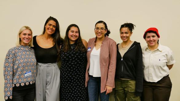 Lab personnel Fall 2023 posing at awards banquet.