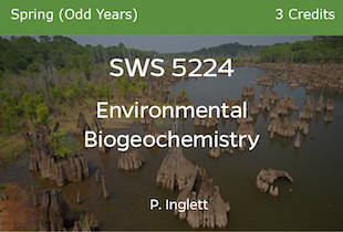 SWS5224, Environmental Biogeochemistry, P Inglett, Spring, 3 credits