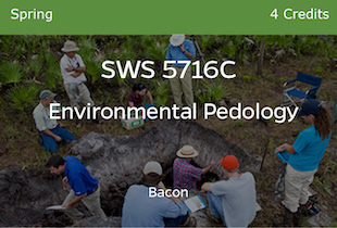 SWS5716C, Environmental Pedology, Bacon, Spring, 4 credits