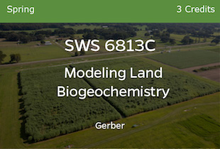 SWS6813C - Modeling Land Biogeochemistry