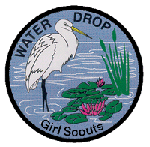 The Girl Scout Water Drop Path patch
